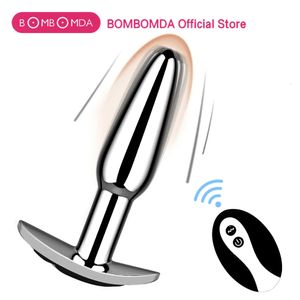 10 Frequency Butt Plug Metal Vibrator Vibrator Massage Punti sessuali ano per donne uomini gay adulti wireless telecomandata 240507