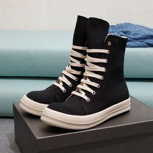 Designer Boots Women's Short Boots Designer Canvas Casual Boots Men's Casual Shoes Black Grey Leather Rubber Sole High Top Lace Thick Sole Sports Boots