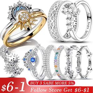 Para pierścieni gorąca sprzedaż Zła niebieskie pierścień oczu srebrny palcem Pierścień damski luksusowy pierścionek biżuterii hurtowa cena s2452455