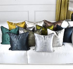 Kudde Fashion Blue Grey Silvery Yellow Decorative Throw Pillow/Almofadas Case 45 50 European Modern Cover Home Decorating