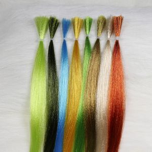 Vampfly Fluoro Fiber Mly, привязывающий флэш -материал, синтетические волосы приманка приманка