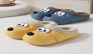 Slippers Womens Slippers Home Plush Slipper Men Winter Warm Slippers Woman Thick Bottom Waterproof Shoes Man Indoor NonSlip Footwe6236092