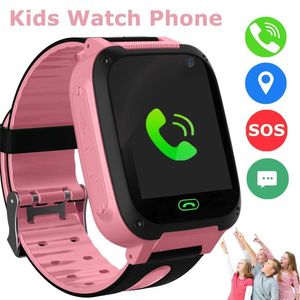 Crianças Smart Watch Screen Touch Scel Video Câmera de vídeo SIM CHAMP PHELEM S4 SmartWatch com Localizador GPS Light para iOS Android