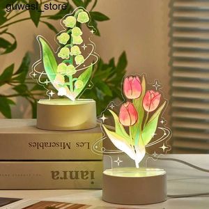 Luzes noturnas eternas de flores de flor e eterna luz 3d com decoração de controle remoto Decoração do dia dos namorados presente de aniversário S2452410