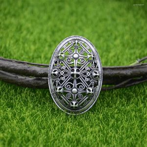 Brooches Goth Viking Runes Vintage Knot Irish Brooch Round Norse Jewelry Gift Corsage For Women Men Wicca Witchcraft Witch Pin 2024