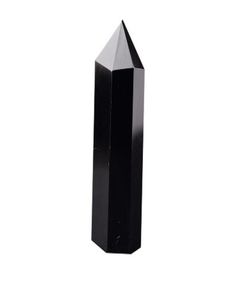 Obsidiano Pilar natural Torre de cristal artes Mineral Chakra Wands Reiki Energy Stone Sixiedsided Black Quartz Wand Point6316614