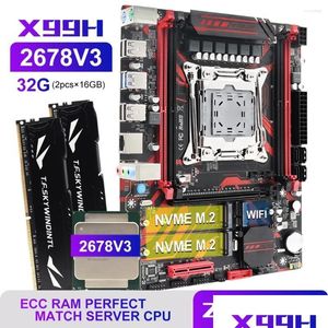 Motherboards X99-BD4 Kit de conjunto de placas-mãe com Intel LGA2011-3 Xeon E5 2678 V3 CPU DDR4 32GB 2 16GB 213HZ RAM MEMÓRIA NVME M.2 SATA DOT OTTWZ