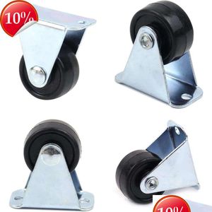 Sonstiger Hausgarten Neue 4PCS Möbel Gummi Caster Wheel Nicht-schwingende Top Plat Heavy Duty Roller für Plattform Trolley Accessoire Drop d Dh0or