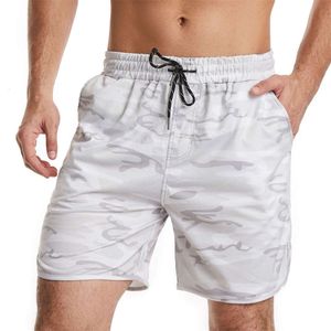 Mens Sports Pocket Tactical Camouflage Shorts Solid Drawstring Board Trunk Beach Short Pants Summer Thin Loose Sweatpants