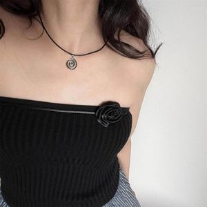 Pendant Necklaces Necklace On PU Cord Vintage Choker Chain Neck Jewelry Gift N2UE
