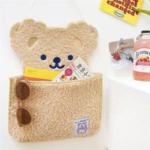 Bolsas de armazenamento Plush Bolsa de urso japonês Quarto Coisas de parede de parede de parede Desenvolvimento fofo