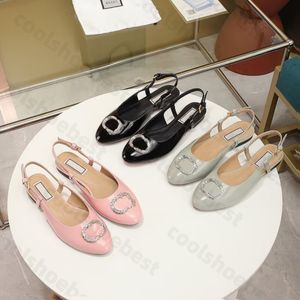 Flat Sandal Mary Jane shoes Loafers Slingbacks shoes designer Ballet Flats Dress Shoes Women Black Flat Boat Shoe Luxury Lady Leather Genuine Kitten Heels with box