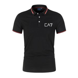 Nowa letnia koszula polo z krótkimi rękawami międzykolorowymi Lel High-end-end Trend Business Casual T-shirt Top Men Asian Size M-4xl