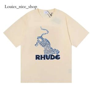 Rhude Shirt Rh Designers Mens Rhude broderi T Shirts For Summer Mens Tops Letter Polos Shirt Womens Tshirts Clothing Short Sleeved Large Plus Size 100% Cotton 636