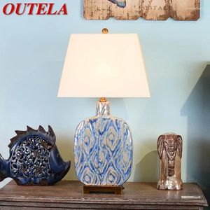 Lampade da tavolo Outla lampada ceramicabile americana retrò creatività soggiorno camera da letto el ingegneria designer scrivania più leggera