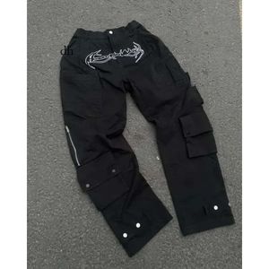 Y2k Jeans Haruku Hip Hop Retro Black Multi Pocket Cargo Pants Man Punk Gothic Baggy Wide Leg Trousers Streetwear 16
