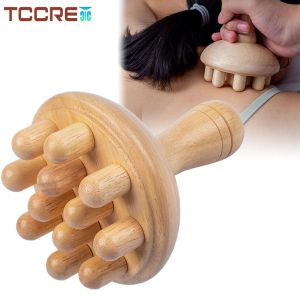 1st trä svamp massager kropp trä terapi massage verktyg, anti celluliter, maderoterapialyMphatic dränering, muskel smärtlindring