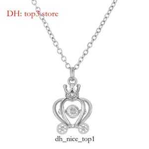 Cart Necklace Pendant Necklaces Pumpkin Crown For Women Luxury Rhinestone Aesthetic Jewelry Accessories 2023 5638