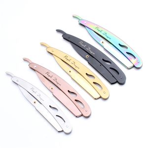 Men Straight Barber Razor Add 10 Blades Edge Steel Folding Shaving Knife Hair Removal Tools With Blade Z6102 240521