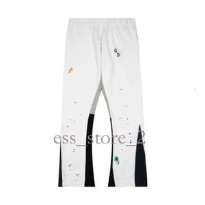 GalleryDept calças masspantes de departamento Departamento de Departamento de Departamento de Esportes de Departamento de Departamento de Esportes Carta de Jeans Painted Hand Painted Stitched e Women High Street Drawstring Guard 783