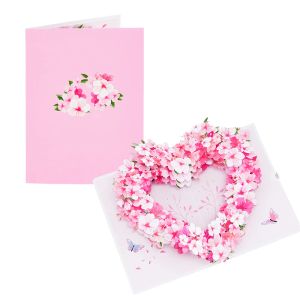 Flower Birthday Card Floral Thank you Card Wedding Invitations Cherry Blossom Gifts For Mothers Day Anniversary Greeting Cards