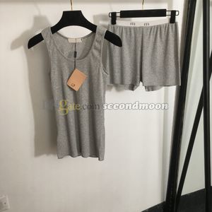 Cotton Sport Top Women Yoga Shorts Designer Letters Embroidered Vest Elastic Fabric Gym Pants