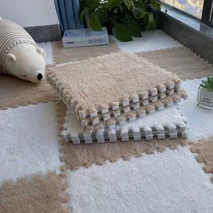 Play Mats 20pcs Ins Style Room Carpet Bedroom Plush ChildrenS Bedside Blanket Mat Splicing Mat Floor Mat Living Room Large Area 30*30C