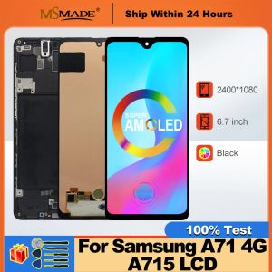 OLED dla Samsung Galaxy A71 4G LCD SM-A715F/DSN SM-A715F/DS Wyświetlacz ekranu Digitizer części dla Samsung A715 LCD