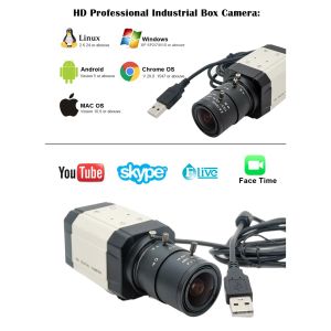HD 2,8-12mm / 5-50mm Varifocal Zoom Lens 720P 4MP 5MP MJPG ad alta velocità UVC Camera USB PC webcam USB