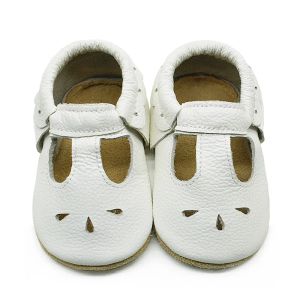 Läder baby sandaler babyskor mjuk sulad icke-halk första vandrare t-bar sommar crib casual pojkar flickor mockasins passar 0-24 månader