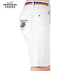 Men's Shorts New Summer Mens White Jeans Business Leisure Fashion Elastic 98% Cotton 2% Spandex Mens Pants Loose and High Quality S2452411