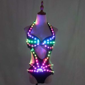 Luci a LED PIXEL LED PIXEL LED a LED BAR BAR NUOVO SUD SEXY DJ BIKINI Night Club Gogo Bullet Dance Group Costume Q240524