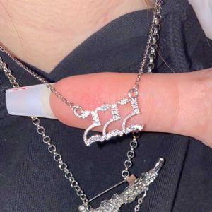 Pendant Necklaces Stainless Steel Angel Necklace 111-999 Charming Zircon Pendant Necklace d240525