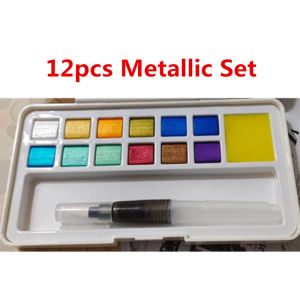 12/18/24/36/48 Metallisk pigment Solid Watercolor Blue Purple Manicure Paint Nail Draw Chrome Glitter Flowers Decor Nail Pigment Pigment Pigment