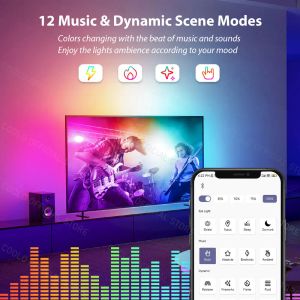 Coolo Ortam TV LED Arka Işığı Telefon Kamera Uygulaması Senkronizasyon Led Şeridi, Renk Senkronizasyonu Ekranla Senkronizasyon Tüm TV Uygulamaları ile Çalışır