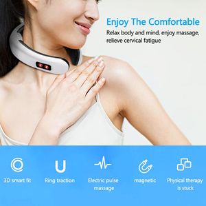 Electric Neck Massager Pulse Back 6 Läges Power Control Farinfrared Heating Pain Relief Tool Health Care Relaxation Machine
