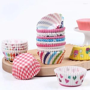 Baking Tools 50pcs Paper Cupcake Liners White Black Blue Brown Green Plain Solid Color Muffin Cup Cake Mold Red Polka Dot 4 Bakery