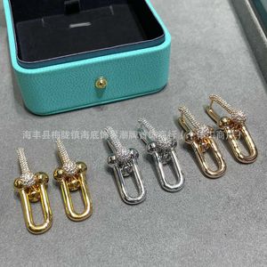 Fashion Brand U-shaped horseshoe buckle earrings HardWear glossy double ring high-end version niche luxurious and