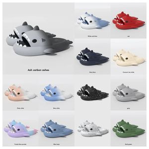 Slippers Summer 2024 Designer Shark Sliders Men Women Slides black Blue Memory Foam Sandals Soft Thick Cushion Slipper Cloud Indoor Outdoor