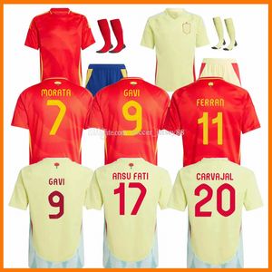 2024 2025サッカージャージ24 25 Pedri Morata Ferran Koke Gavi Lamine Yamal Men Kids Kits Llorente Ansu Fati Carvajal Olmo Spains Espanaフットボールシャツ