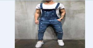 Fashion Men039s Ripped Jeans Jumpsuits Hi Street Distressed Denim Bib Overalls For Man Suspender Pants Size SXXXL7043318