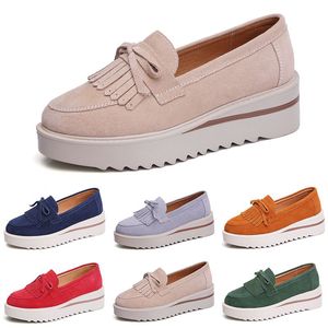 Style3 gai kvinnor casual skor plattform sneaker slip på svart brun beige röd grön marin lila elfenben kvinna mode tränare sneakers utomhus jogging promenad