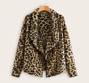 abrigos mujer invierno 2020 winter coat women Leopard Plush Loose Irregular Collar Wool Coat Jacket chaqueta mujer ropa8261265