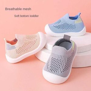 First Walkers Spring Summer Toddler Shoes Breathable Knitted Kids Sneakers Boys Slip-on Tennis Shoes Girls Soft Non-slip School Casual Shoes Q240525