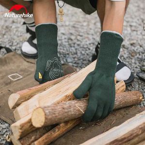 Sporthandskar NatureHike 240g/ Pair Camping Work Gloves Outdoor Cooking BBQ Anti Salding Anti Slip Resistance Förtjad skyddshandskar Q240525