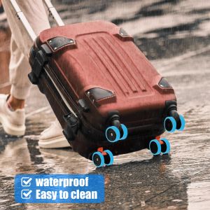 8Pcs Soft Wheels Protector Silicone Luggage Suitcase Wheel Cover Waterproof Chair Roller Wheels Cover Castor Sleeve Accessories