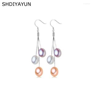 Dangle Earrings SHDIYAYUN 2024 Pearl Natural Freshwater Tassels Gemstone Drop 925 Sterling Silver Jewelry For Woman Agxbe