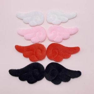 7*4cm 40pcs/Los Plüsch Filz Angel Flügel gepolsterte Applikationen für DIY -Kinder Haarclip und Sockenhutzubehör