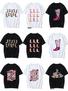 デザイナーの女性Tシャツヴィンテージインスピレーションアリアトデニムブルプリント100％コットンTシャツ