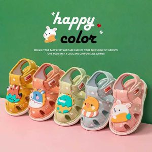 First Walkers Baby Cartoon Shoes 0-3 Year Old Bibi Sound Toddler Sandals First Walk Spring Autumn Soft Sole Slide Baby Supplies d240525